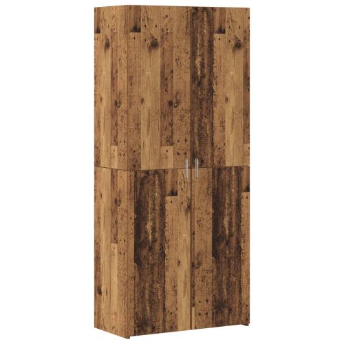 Висок шкаф 2 pcs Старо дърво 80 x 42 x 185 см