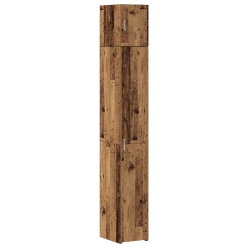 Шкаф за съхранение 3 pcs Старо дърво 30 x 42,5 x 225 см
