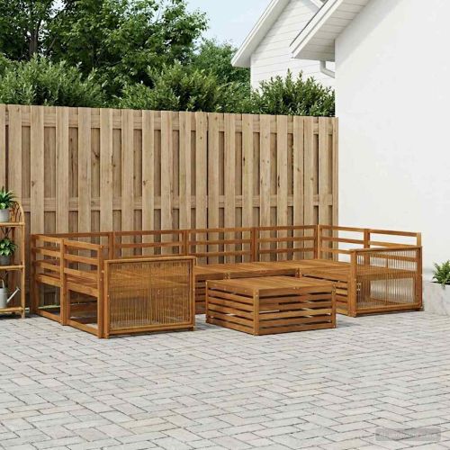 Комплект дивани за открито 7 pcs Натурално