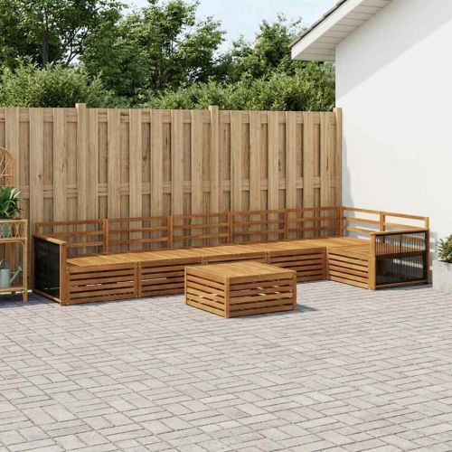 Комплект дивани за открито 7 pcs Натурално
