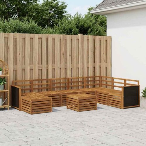 Комплект дивани за открито 7 pcs Натурално