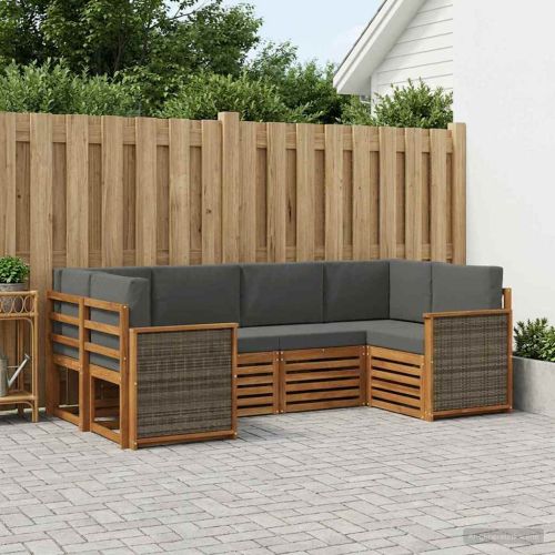Комплект секционен диван 5 pcs Натурален и Антрацит