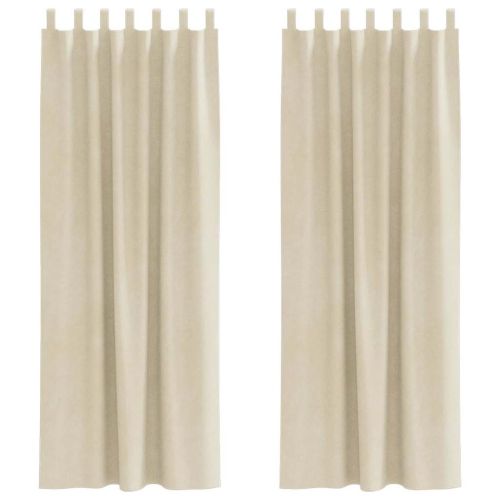 Затъмняващи завеси 2 pcs Крем 140 x 225 cm Кадифе