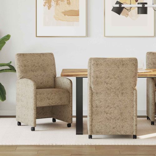 Столове с Колела с колела 2 pcs Светлосиво 57 x 67 x 95 см