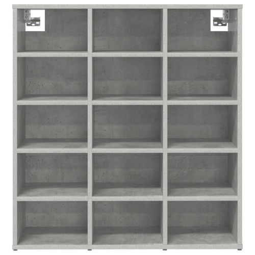 Шкаф за обувки Бетонно сиво 77,5 x 30 x 83,5 см Инженерно дърво