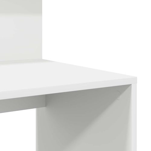 Бюро с рафт Бяло 90 x 48 x 101,5 см Инженерно дърво