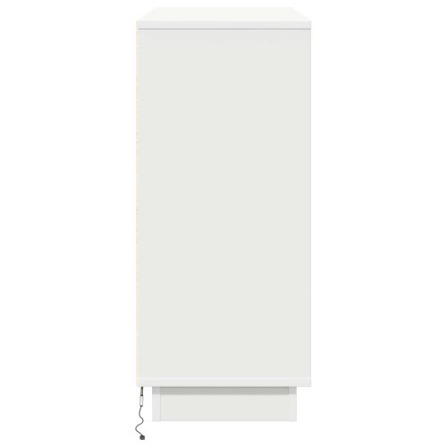 LED конзолна маса Бяло 90 х 32 х 75 см Инженерно дърво
