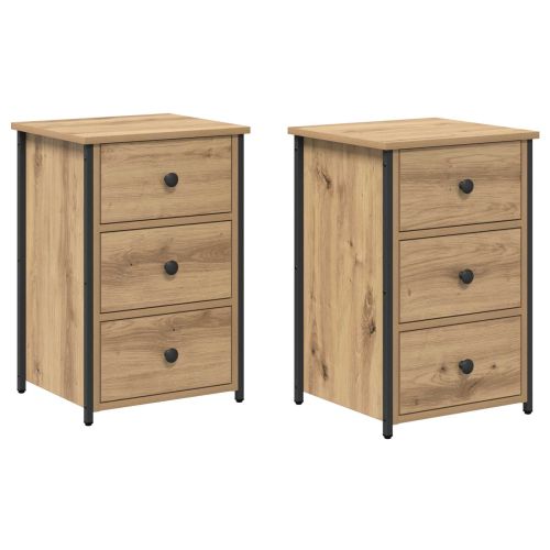 Нощен шкаф с чекмедже 2 pcs Кафяво 40 x 36 x 60 см