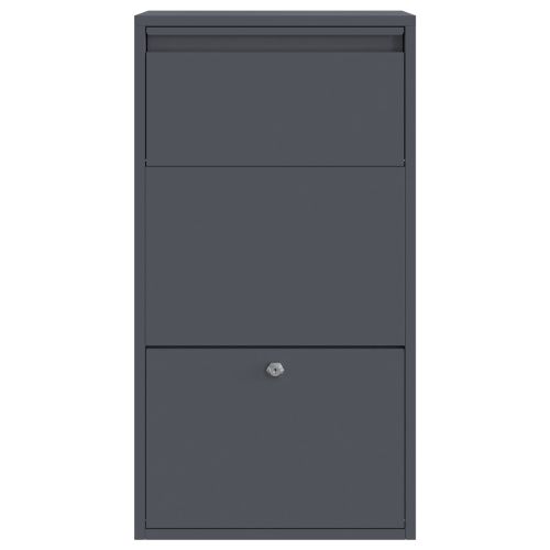 Пощенска кутия за пратки Антрацит 44 x 22 x 82 см Стомана