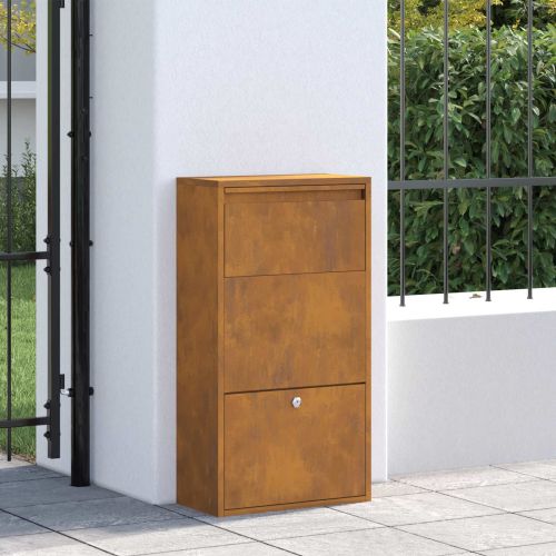 Пощенска кутия за пратки с врата Ръждясало 44 x 22 x 82 см