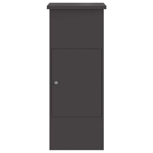 Пощенска кутия за пратки Черно 44,5 x 29 x 110,5 см Стомана