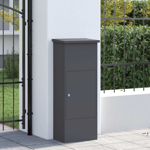 Пощенска кутия за пратки Антрацит 44,5 x 29 x 110,5 см Стомана