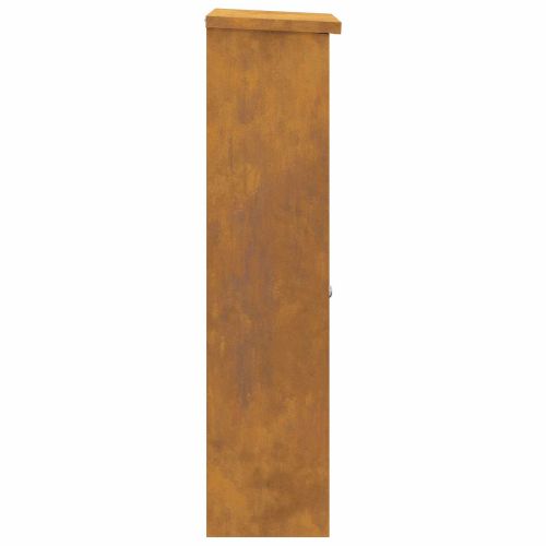 Пощенска кутия за пратки с врата Ръждясало 44,5 x 29 x 110,5 см