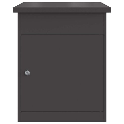 Пощенска кутия за пратки Черно 47.5 x 38 x 59 см Стомана