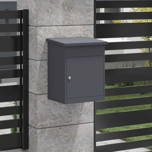 Пощенска кутия за пратки Антрацит 47.5 x 38 x 59 см Стомана
