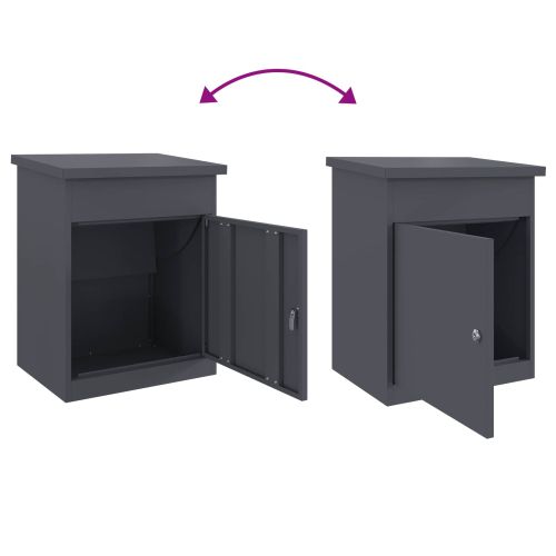 Пощенска кутия за пратки Антрацит 47.5 x 38 x 59 см Стомана