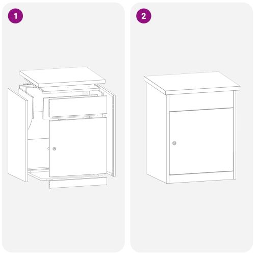 Пощенска кутия за пратки Антрацит 47.5 x 38 x 59 см Стомана