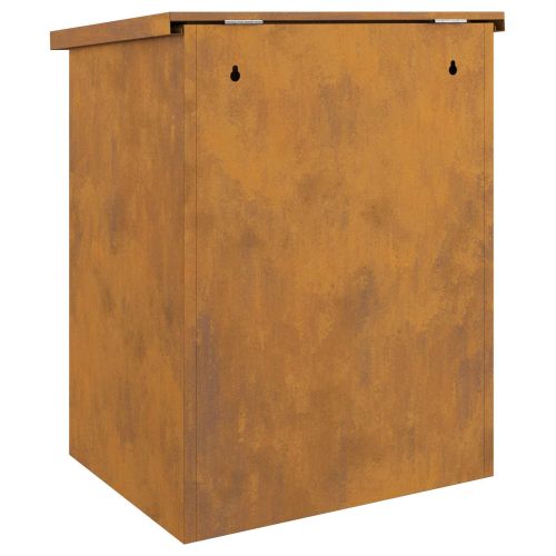 Пощенска кутия за пратки с врата Ръждясало 47.5 x 38 x 59 см