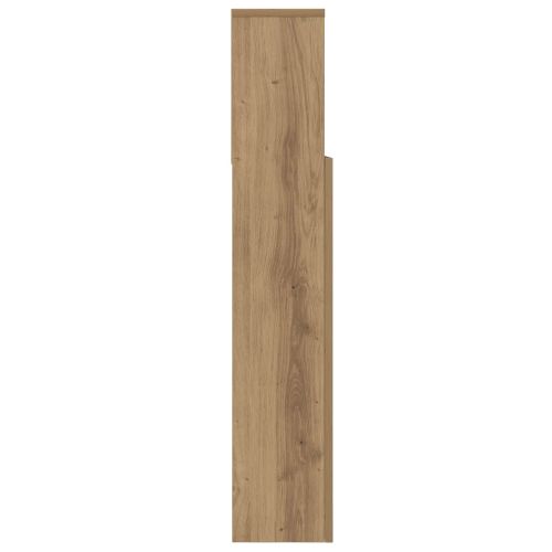 Табла за легло с рафт Дъб 220 x 19 x 101,5 см Инженерно дърво