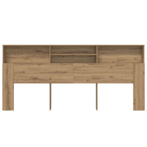 Табла за легло с рафт Дъб 220 x 19 x 101,5 см Инженерно дърво