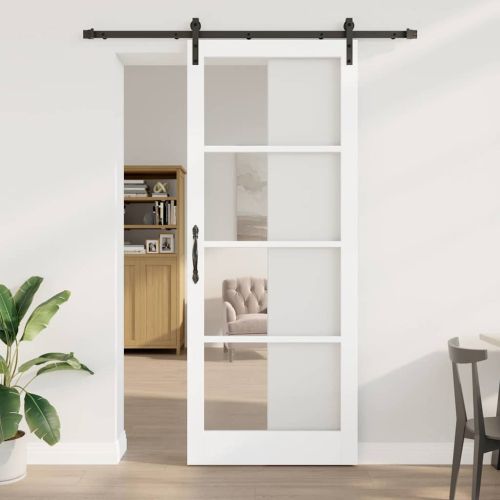 Преплъзваща се врата ORKDAL Бял и черен 93 x 232 см