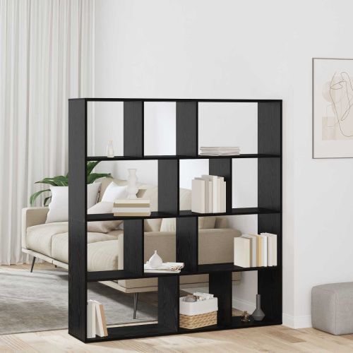 Шкаф за книги Черния дъб 132 x 29 x 141,5 см Инженерно дърво