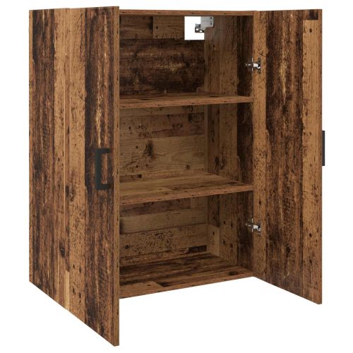 Стенно шкафче 2 pcs Старо дърво 69,5 x 34 x 90 см