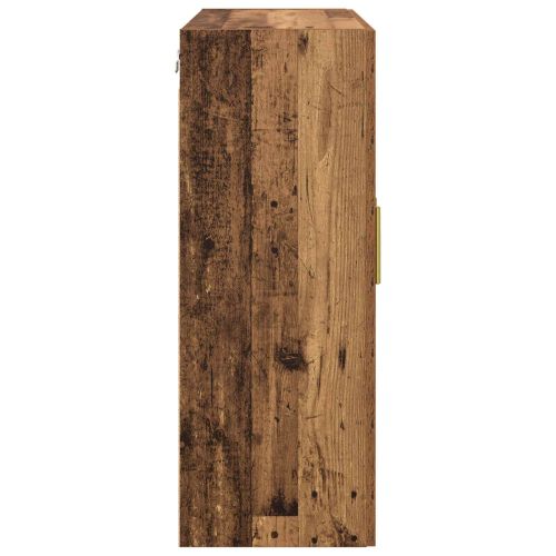Стенно шкафче 2 pcs Старо дърво 69,5 x 34 x 90 см