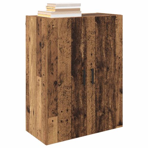 Стенно шкафче 2 pcs Старо дърво 69,5 x 34 x 90 см
