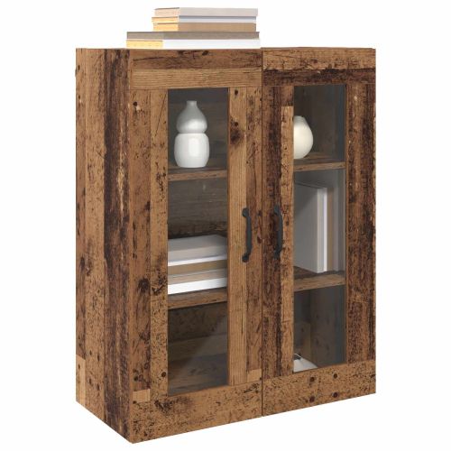 Стенни шкафове 2 pcs Старо дърво 69,5 x 34 x 90 см