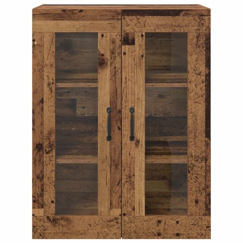 Стенни шкафове 2 pcs Старо дърво 69,5 x 34 x 90 см