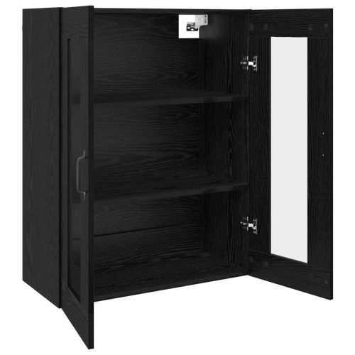 Стенни шкафове 2 pcs Черен дъб 69,5 x 34 x 90 см