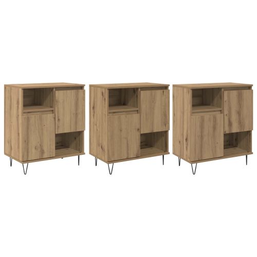 Служебен шкаф 3 pcs Дъб 60 x 35 x 70 cm