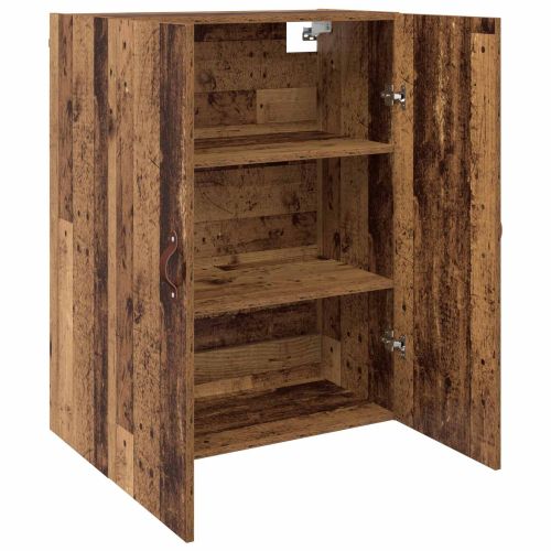 Стенно шкафче 2 pcs Старо дърво 69,5 x 34 x 90 см