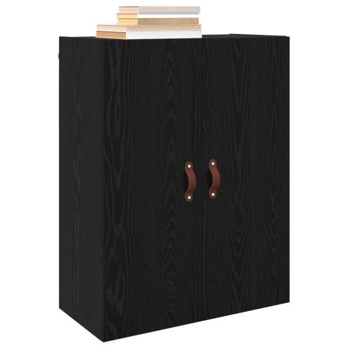 Стенно шкафче 2 pcs Черния дъб 69,5 x 34 x 90 см