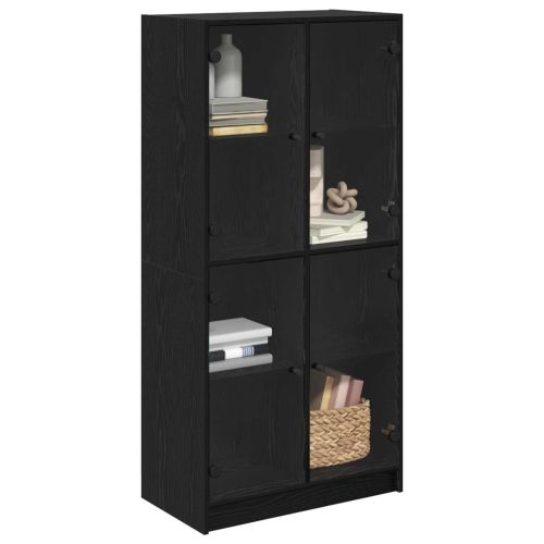 Висок шкаф Черния дъб 68 x 37 x 142 см Инженерно дърво