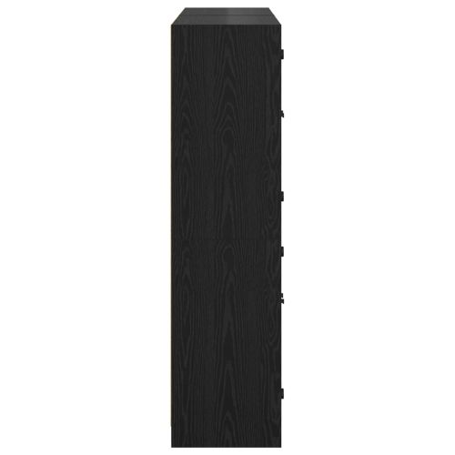 Висок шкаф 2 pcs Черния дъб 68 x 37 x 142 см Инженерно дърво
