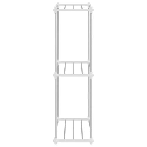 Тубуларен рафт със съхранение Бяло 42,5 x 27 x 91,5 см Алуминий