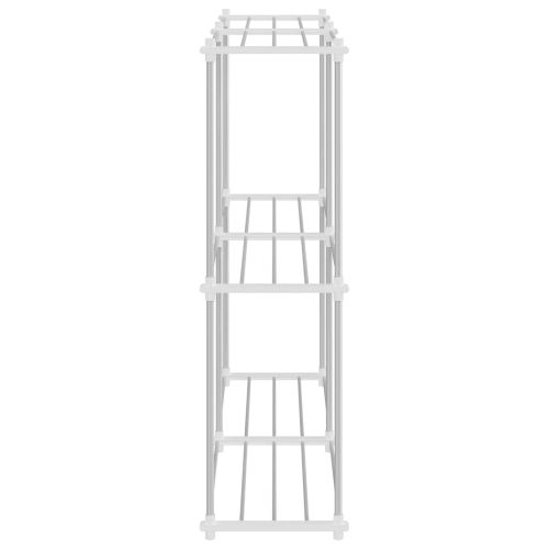 Тубуларен рафт със съхранение Бяло 86 x 27 x 90 см Алуминий