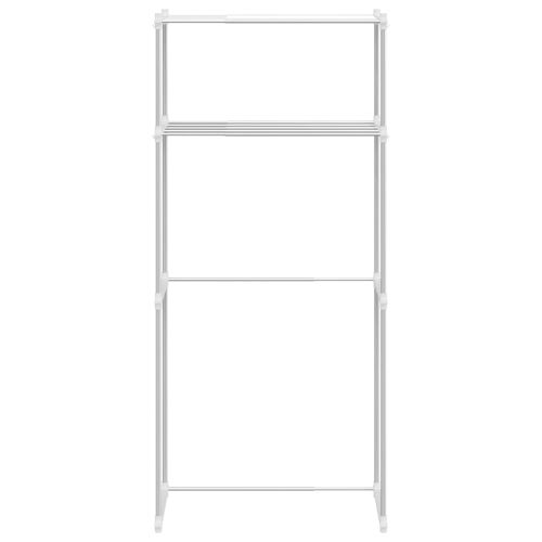 Етажерка за перална машина Бяло 70 x 27 x 136 см Алуминий