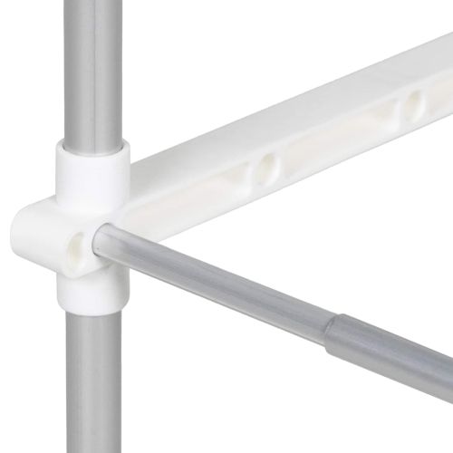 Етажерка за перална машина Бяло 70 x 27 x 136 см Алуминий