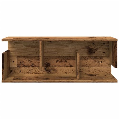 Стенен шкаф, 80x20x30 см, старо дърво, инженерно дърво