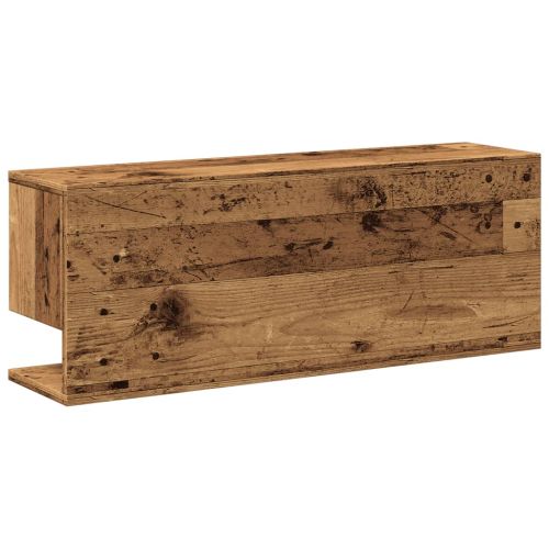 Стенен шкаф, 80x20x30 см, старо дърво, инженерно дърво