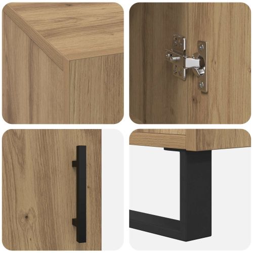 Бюро с рафт дъб артизан 140 x 50 x 75 см Инженерно дърво