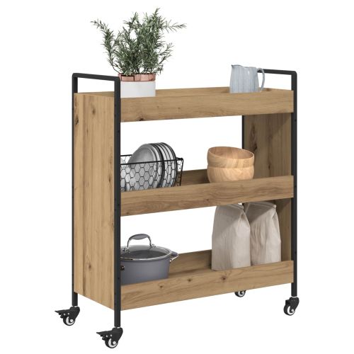 Кухненска количка Дъб 70 x 30 x 82 см Инженерно дърво