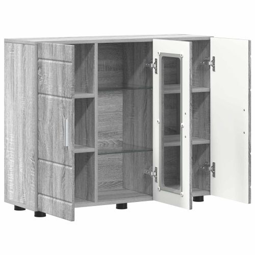 Дървен шкаф Сив Сонома 88,5 x 30,5 x 73 см Инженерно дърво