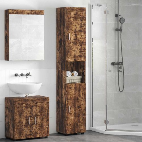 Комплект шкафове за баня TULUM Димян дъб 37 x 31,5 x 203 см