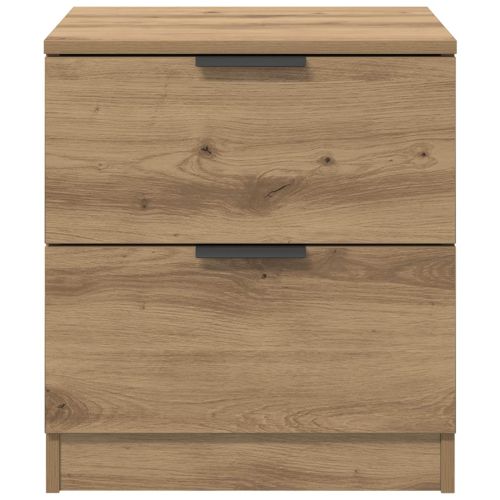 Нощен шкаф с чекмедже 2 pcs Дъб 45 x 39 x 50 см Инженерно дърво