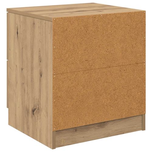 Нощен шкаф с чекмедже 2 pcs Дъб 45 x 39 x 50 см Инженерно дърво