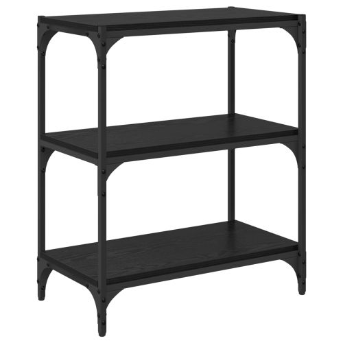 Шкаф за книги Черен дъб 60 x 33 x 70,5 см